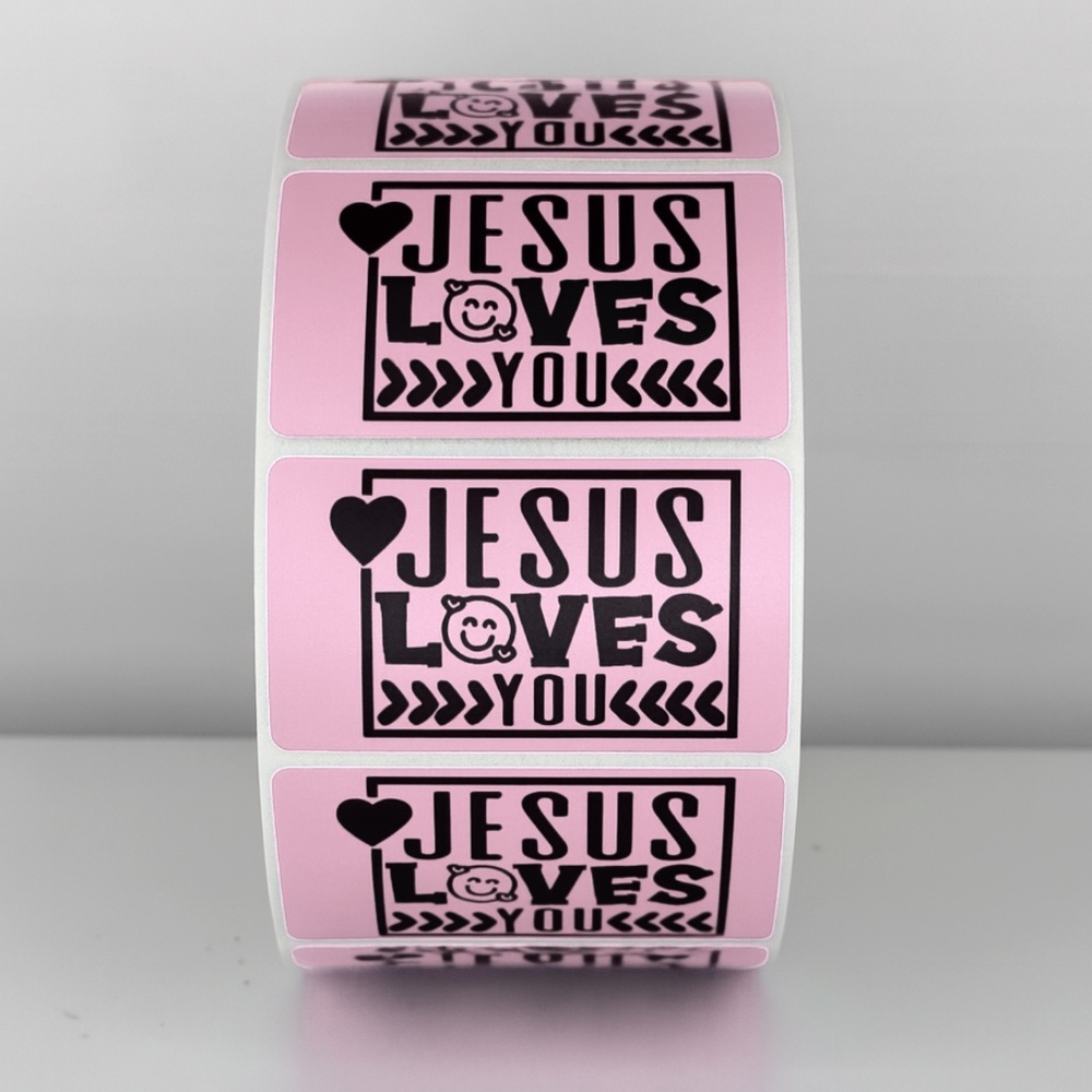 Jesus Loves You Stickers Labels Faith Packaging Small Business Gifts